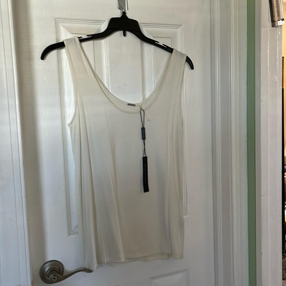 Elie Tahari Brand New W/ tags plain white flowy tank top